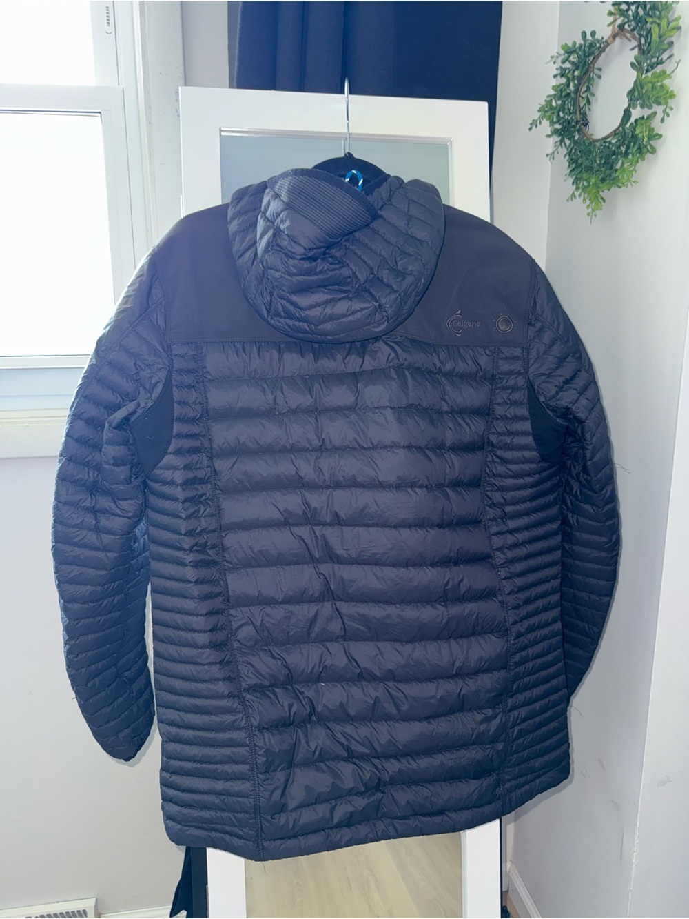 Kuhl Spyfire Down Hooded Puffer Parka Jacket Coat Black Women’s Size Large - Picture 2 of 8